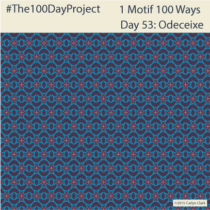 The 100 Day Project - Day 53 of My "1 Motif 100 Ways" Pattern Series