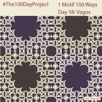The 100 Day Project - Day 58 of My "1 Motif 100 Ways" Pattern Series