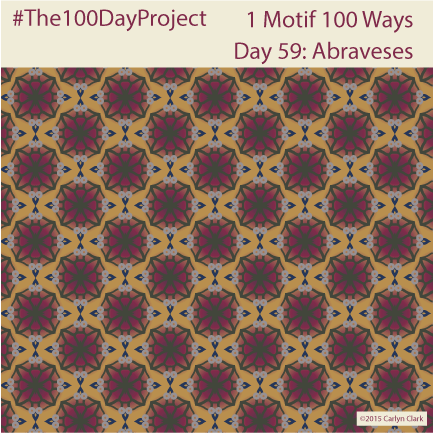 The 100 Day Project - Day 59 of My "1 Motif 100 Ways" Pattern Series
