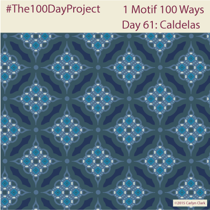 "Caldelas", by Carlyn Clark of "The 1 Motif 100 Ways" series for day 61 of "The 100 Day Project"