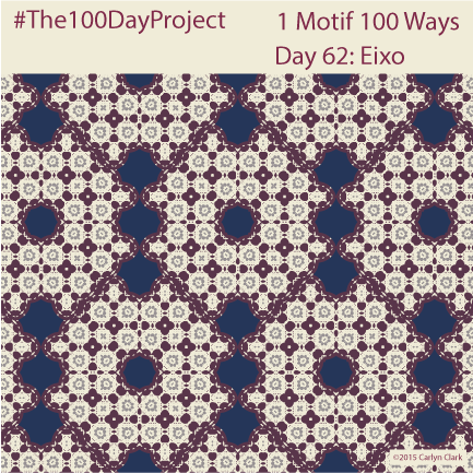 The 100 Day Project - Day 62 of My "1 Motif 100 Ways" Pattern Series