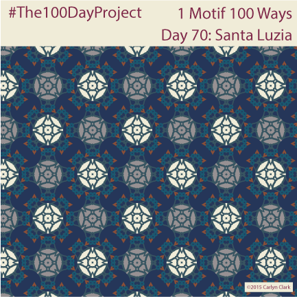 The 100 Day Project - Day 70 of My "1 Motif 100 Ways" Pattern Series