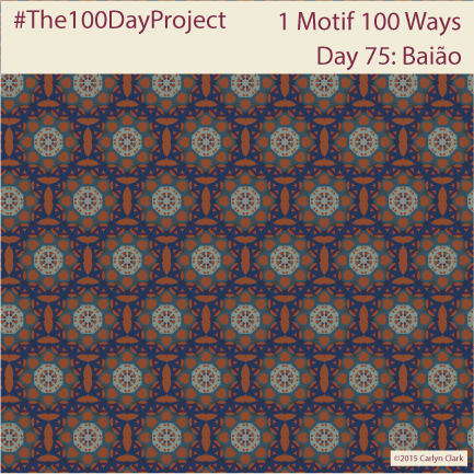 The 100 Day Project - Day 75 of My "1 Motif 100 Ways" Pattern Series