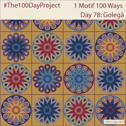 "Goleg", by Carlyn Clark of "The 1 Motif 100 Ways" series for day 78 of "The 100 Day Project"
