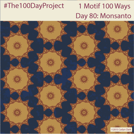 The 100 Day Project - Day 80 of My "1 Motif 100 Ways" Pattern Series
