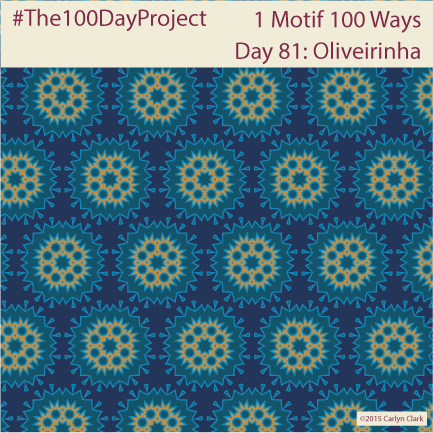 The 100 Day Project - Day 81 of My "1 Motif 100 Ways" Pattern Series