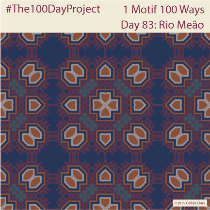 "Rio Meão", by Carlyn Clark of "The 1 Motif 100 Ways" series for day 83 of "The 100 Day Project"