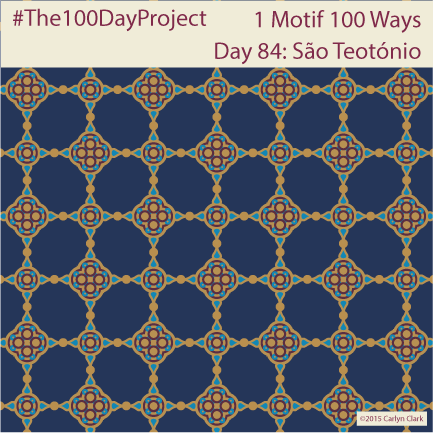 "São Teotónio", by Carlyn Clark of "The 1 Motif 100 Ways" series for day 84 of "The 100 Day Project"