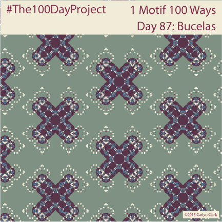The 100 Day Project - Day 87of My "1 Motif 100 Ways" Pattern Series