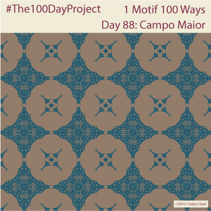 The 100 Day Project - Day 88 of My "1 Motif 100 Ways" Pattern Series