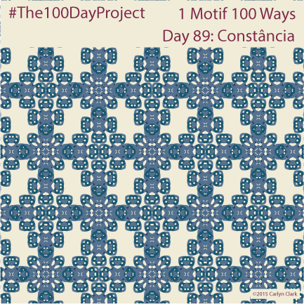 The 100 Day Project - Day 89 of My "1 Motif 100 Ways" Pattern Series