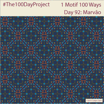 The 100 Day Project - Day 92 of My "1 Motif 100 Ways" Pattern Series