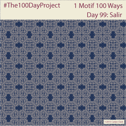The 100 Day Project - Day 99 of My "1 Motif 100 Ways" Pattern Series