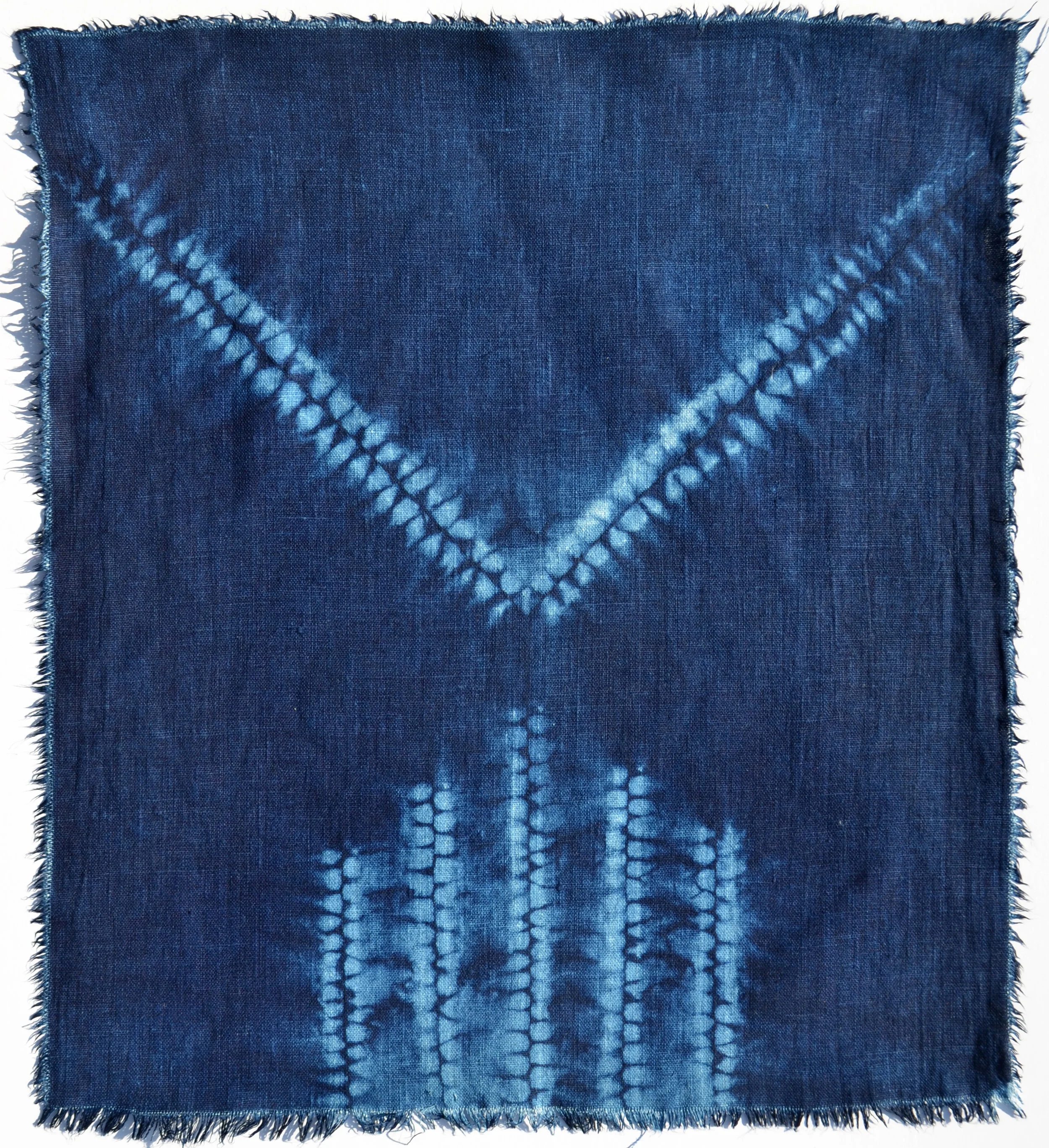 Hira-nui Shibori Panel Dyed in the Indigo Vat