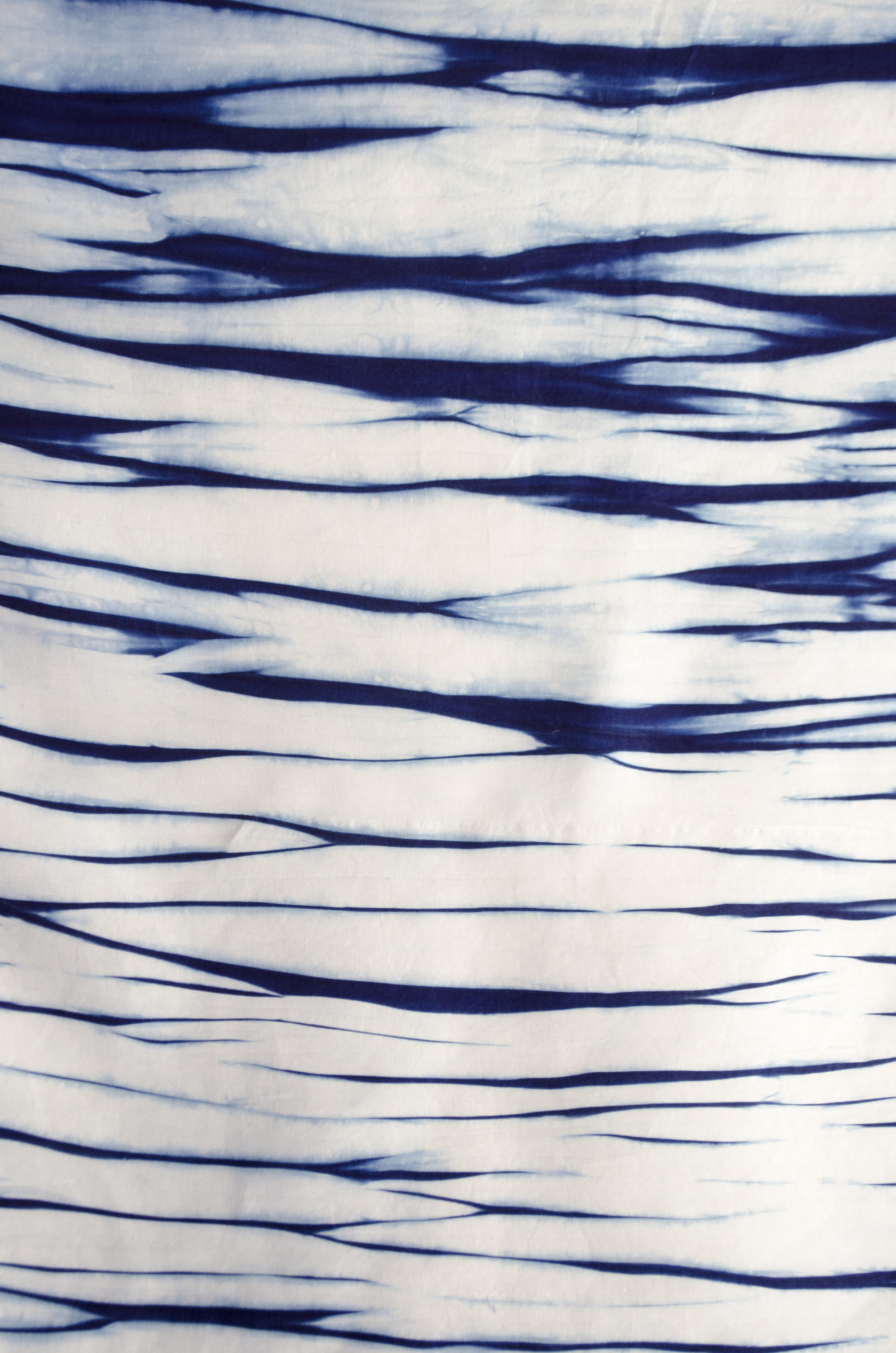 Arashi Shibor Dyed Vintage Linen Tablecloth