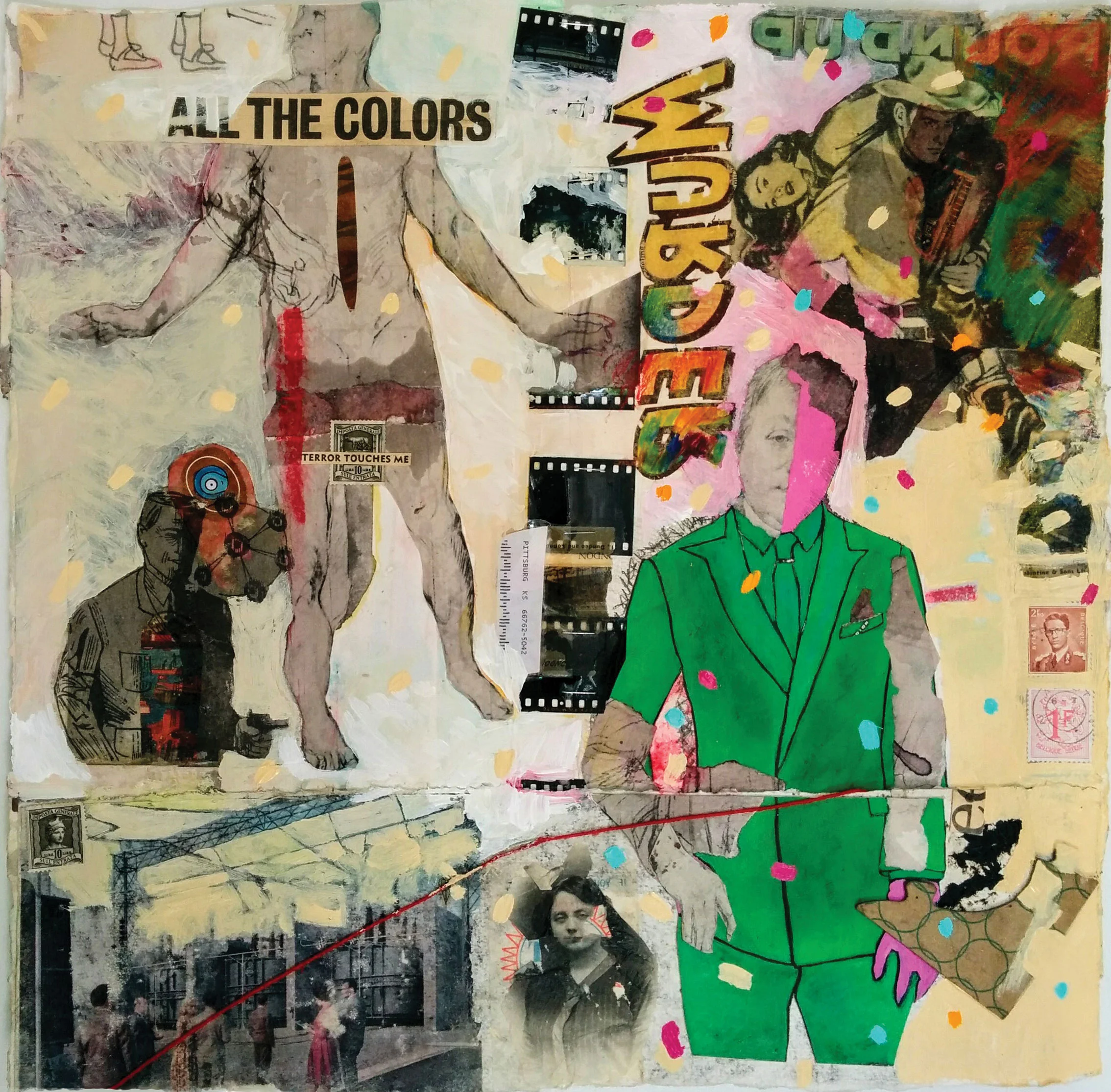 Looking at the front of the collage, you’d never know what was beneath “Round Up Deconstructed”