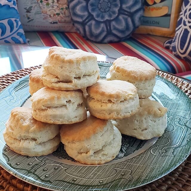 Sourdough discard biscuits. Nothing goes to waste. Flour is precious.