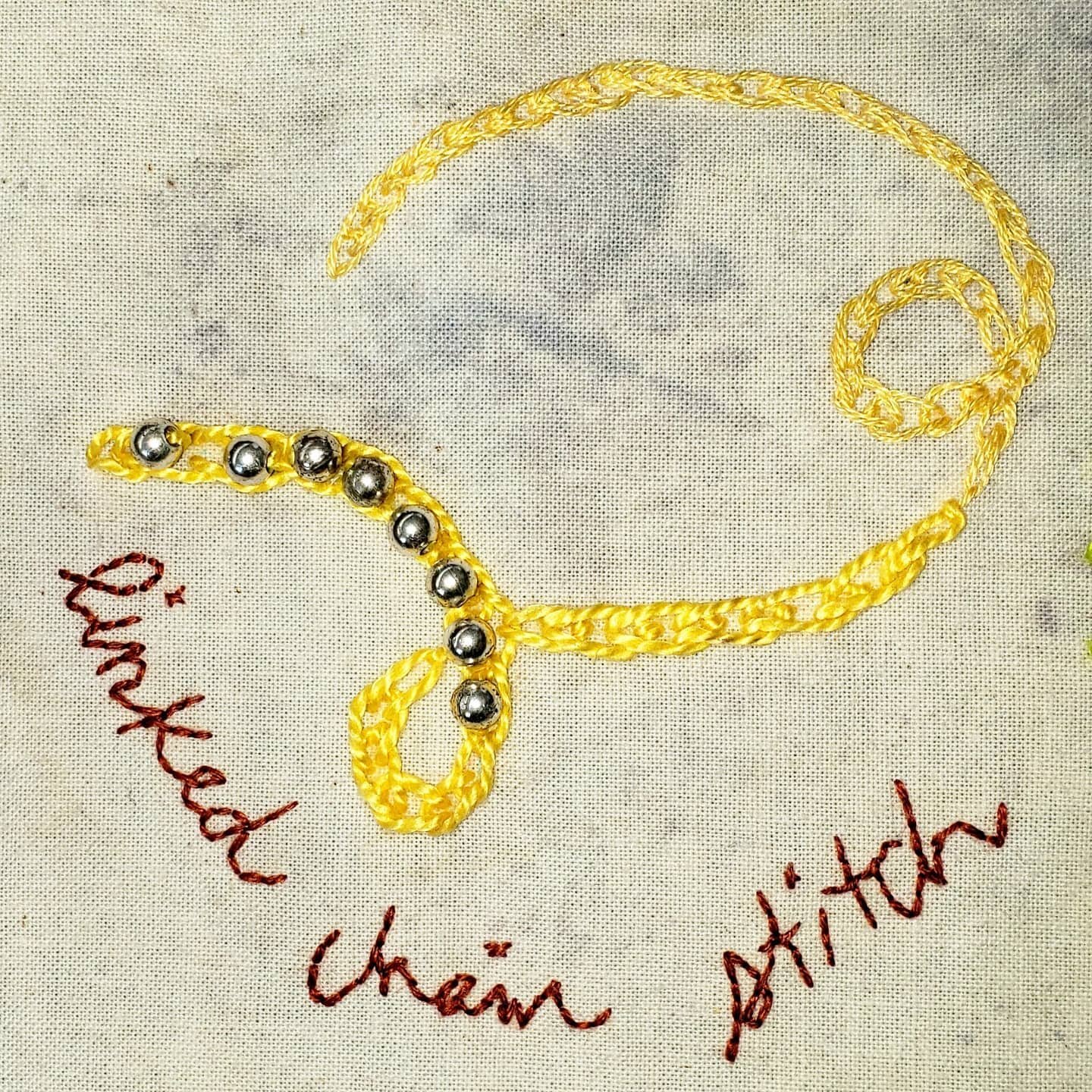 Individual photos of the January 2021 Take a Stitch Tuesday stitches. I've written about the processes on my blog. Link to my website is on my bio

#tastembroidery #takeastitchtuesday #pintangletast #handembroidered #stitchersofinstagram #linkedchain