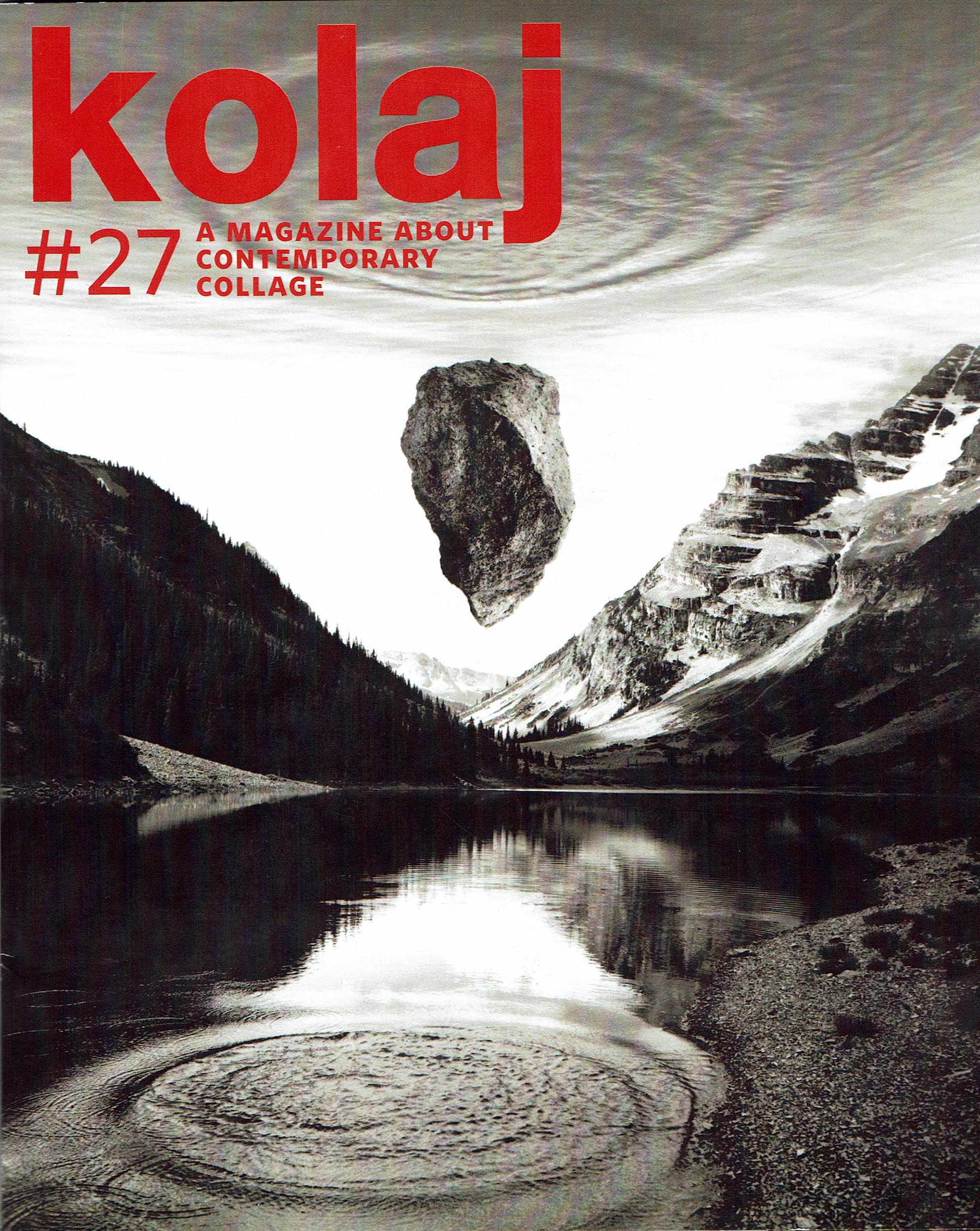 Cover of Kolaj Magazine issue 27, with an article by Carlyn Clark, "Communal Atelier", about her experience of The Kharkana Collaboration Project with Hana Kark.