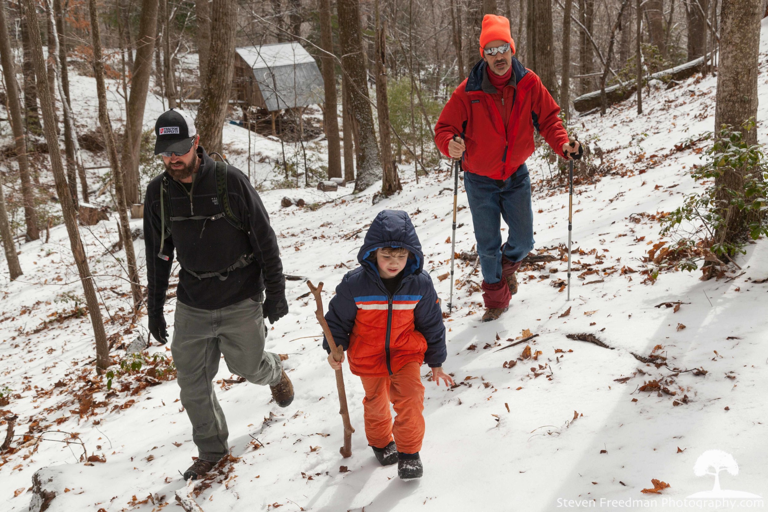 We headed up to the Parkway from our neighborhood. 
