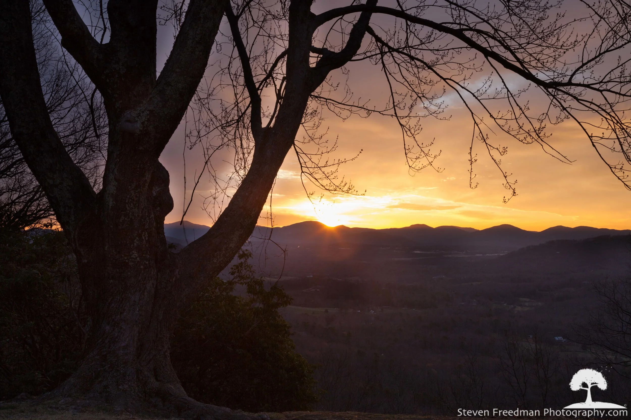 Sunrise from Chestnut Cove on the Blue Ridge Parkway