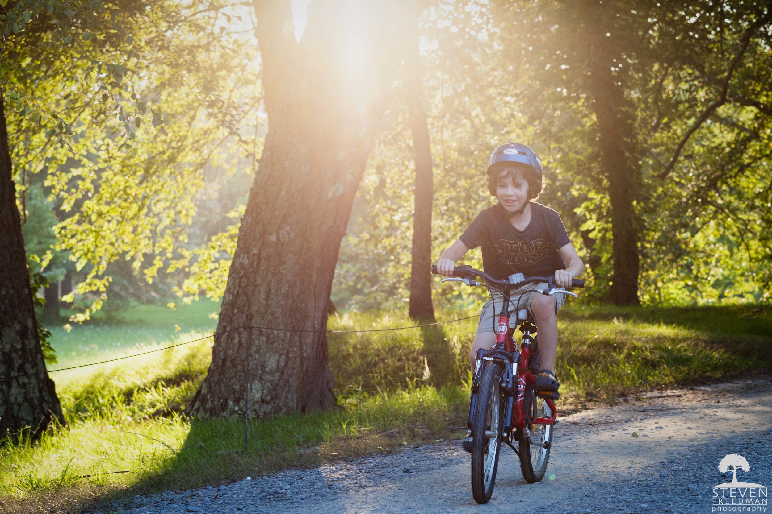 While we were visiting the Estate that evening our seven year old son William rode a bicycle on his own for the first time. 