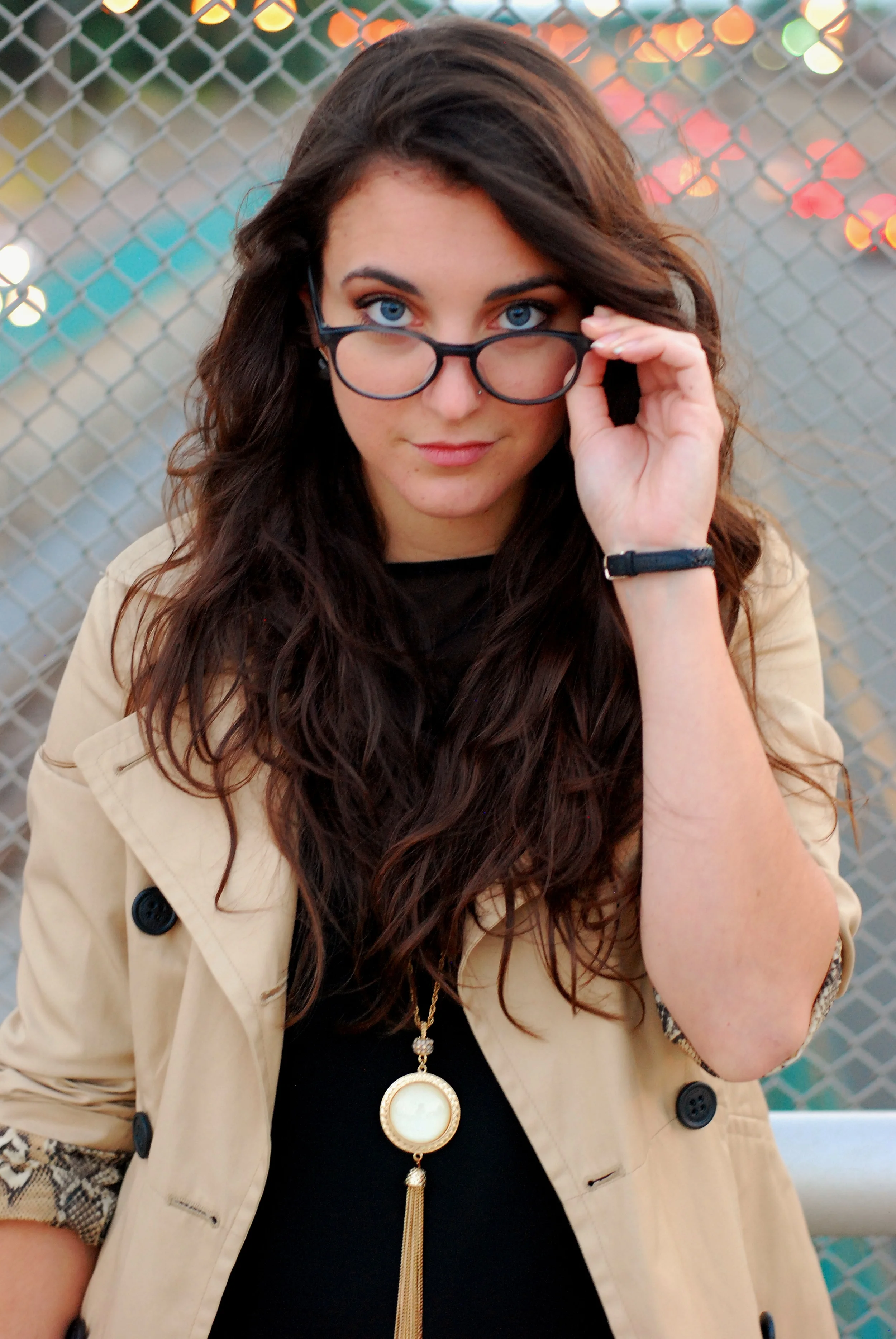  Photoshoot on Monument Avenue's bridge which overlooks I-195 (Beltline Expressway)  Taken digitally with a Nikon D80   Wearing:   Top ll H&amp;M&nbsp;  Shorts ll Ann Taylor Loft  Shoes ll BCBGeneration from TJMaxx  Trench Coat ll Andrew Marc ll Macy