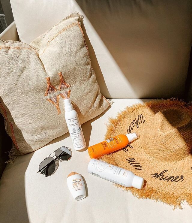 summer time essentials: sunscreen, a straw hat &amp; cute shades ☀️ @eauthermaleaveneca #Av&egrave;neCanada [gifted]