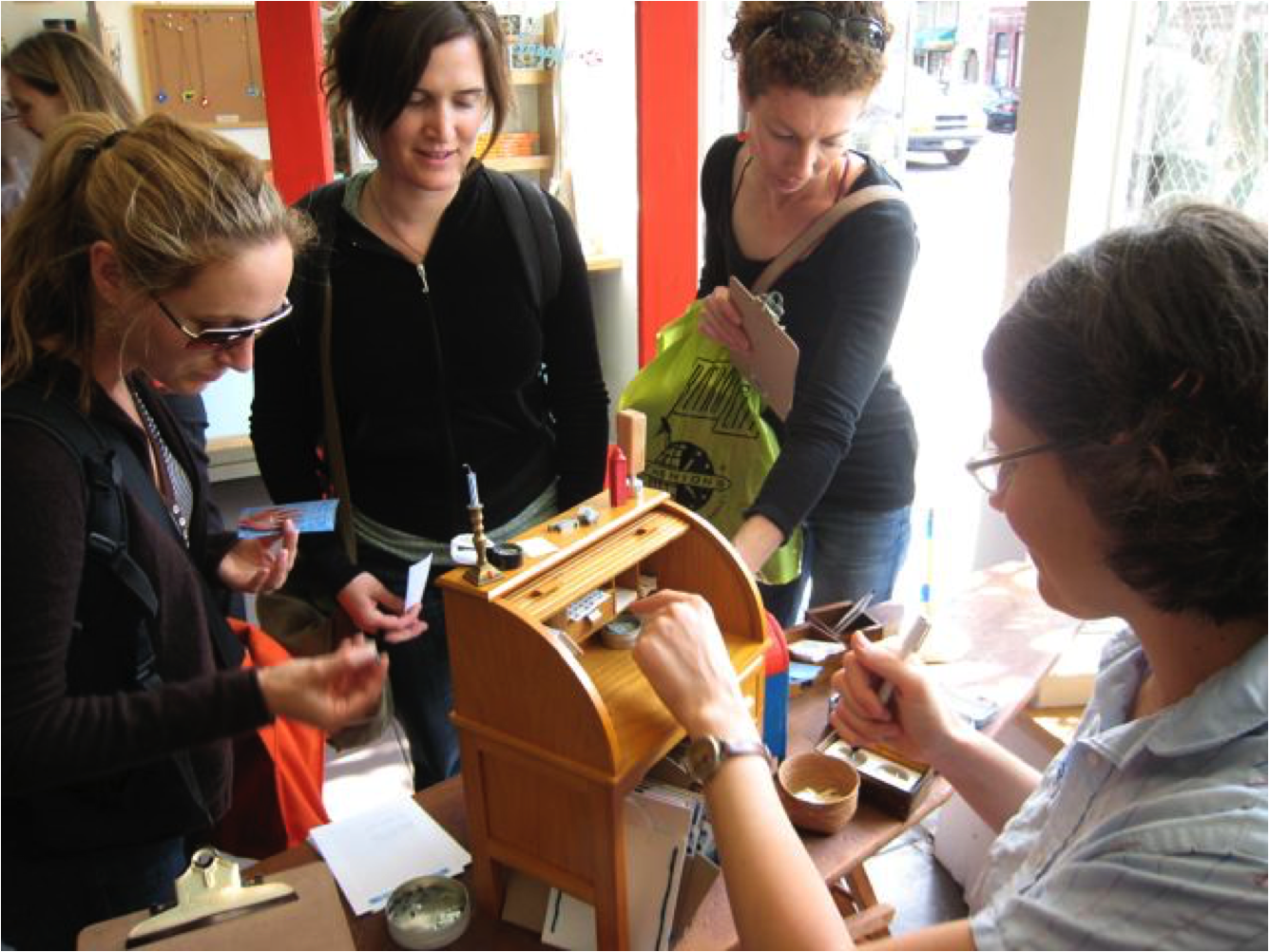 Lea operating The World's Smallest Post Service