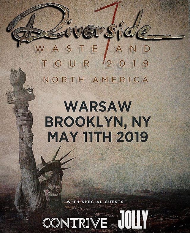 So incredibly excited to be sharing the stage with one of our favorite bands @riversideband.pl who are also some of the greatest people on earth! Come out to the Warsaw in greenpoint Brooklyn. We will also have copies of our new album FAMILY! Come ge