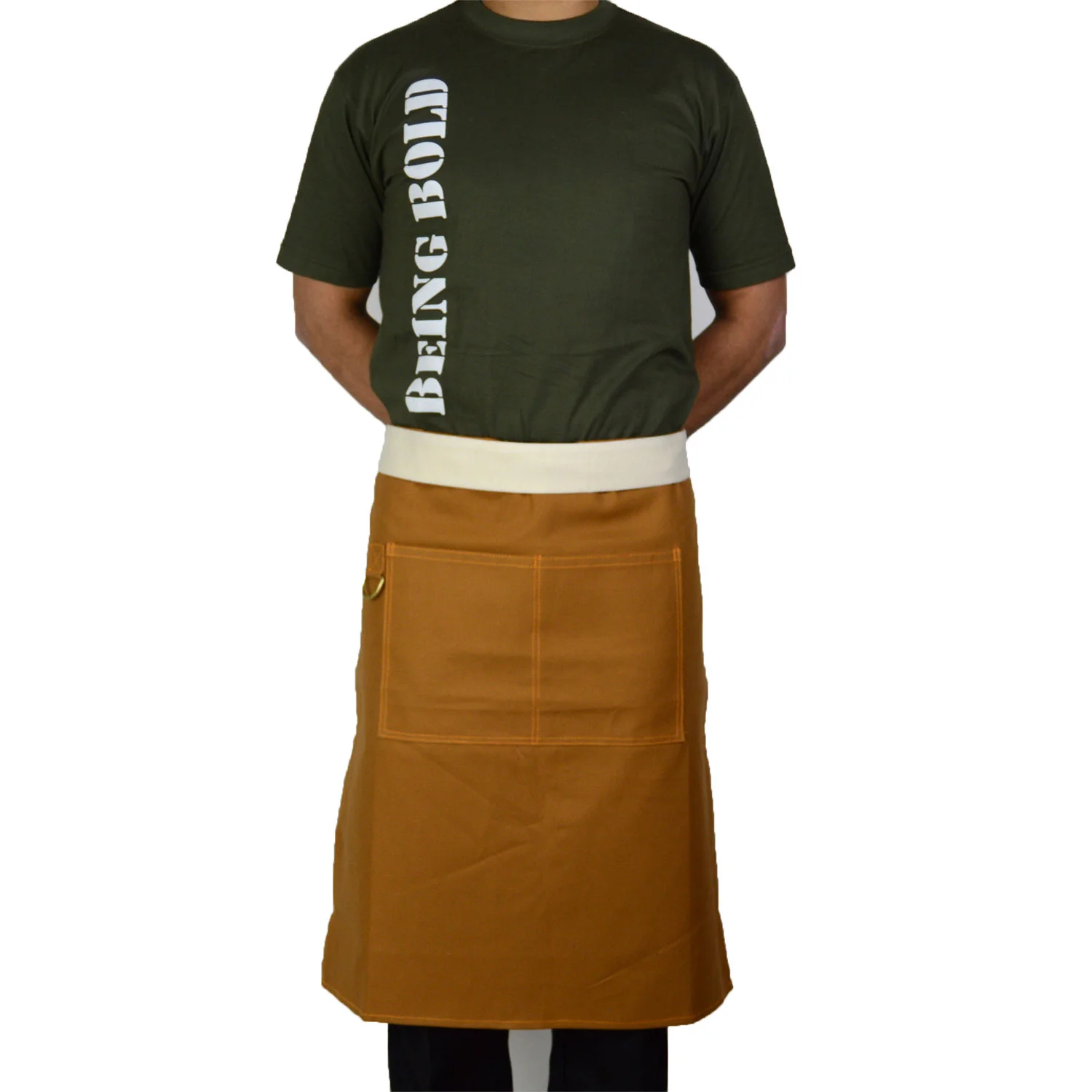 boldric apron bib bistro european mini professional chef chefs kitchen culinary heavy duty canvas cotton