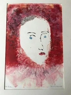 Red Queen (monoprint)