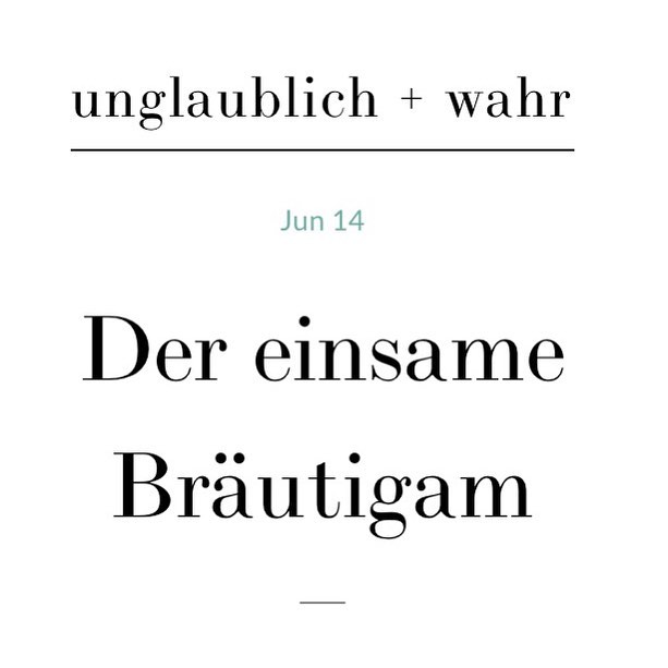 Eine Trauung ohne Braut und ohne Musik?
-
Story auf unglaublich-und-wahr.com
-
#instabraut #hochzeit2017 #unglaublichundwahr #freietrauung #hochzeitspannen #instastory #hochzeitsblog