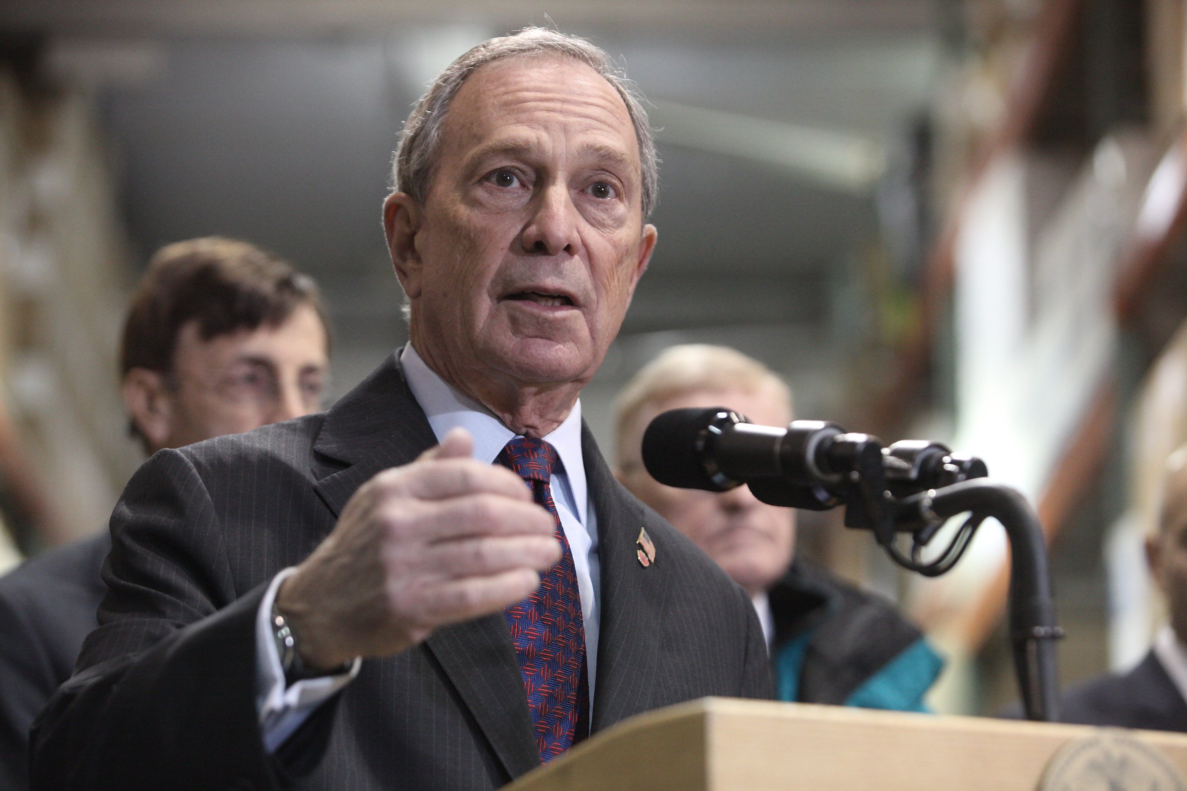  Mayor Michael Bloomberg held a press conference at F&F Hardware and Paint discussing the status of the blizzard and plowing progress. 