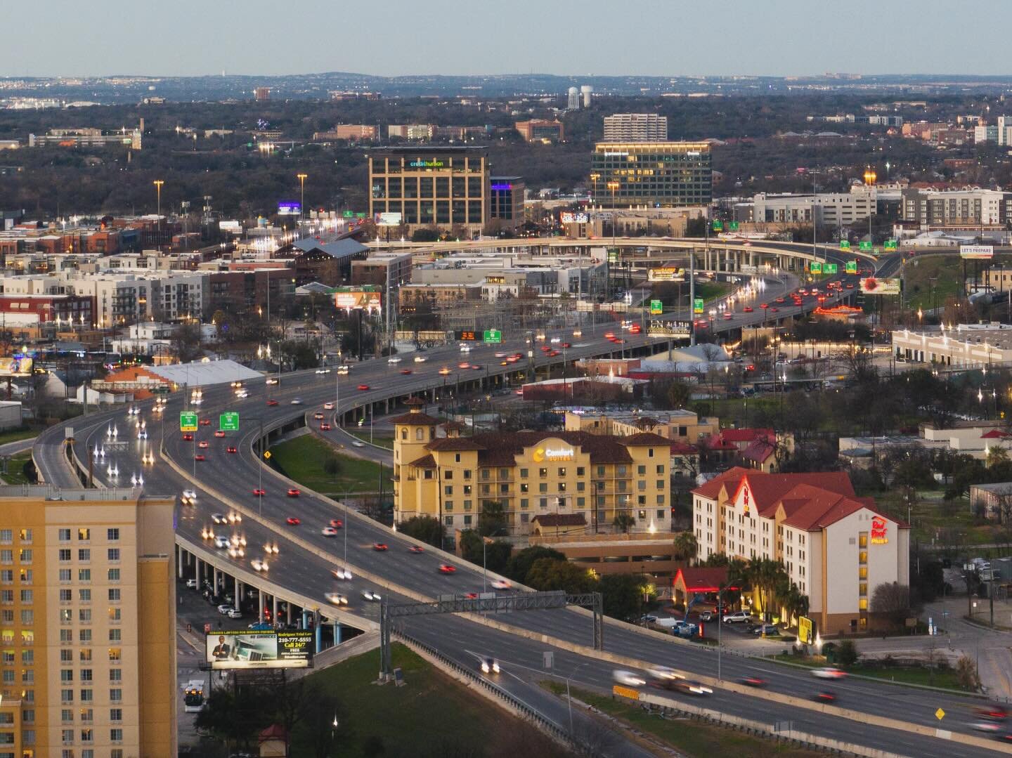 San Antonio, Texas. Shot from the #mavic3cine 162mm lens iso 400, 1/8th, f/4.4 #dronepilot @djiglobal #mavicmini #djiphotography #droneworld #dronegram #sanantoniotx