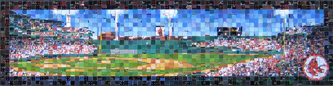 Fenway Park - 2007 Topps Series 1 - (� The Topps Company, Inc.) - 2011 - 29.5" x 7.5", 1 cm & .5 cm tiles
