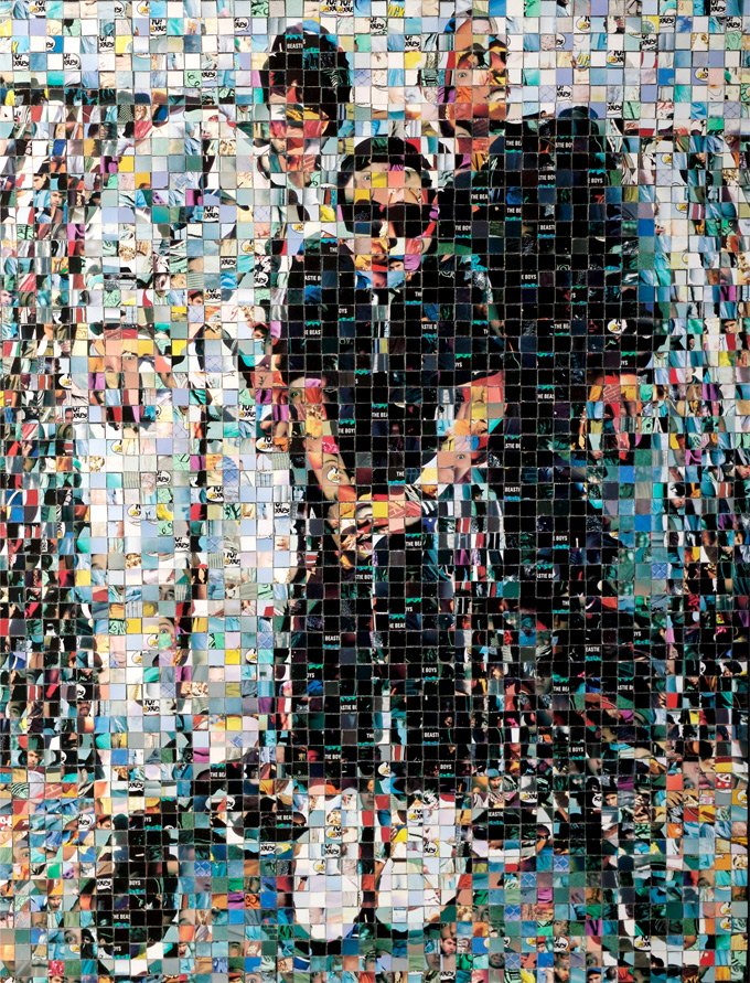 Beastie Boys - Yo! MTV Raps collectible cards (ProSet MusiCards TM) - 2007 - 18"x24", 1 cm tiles