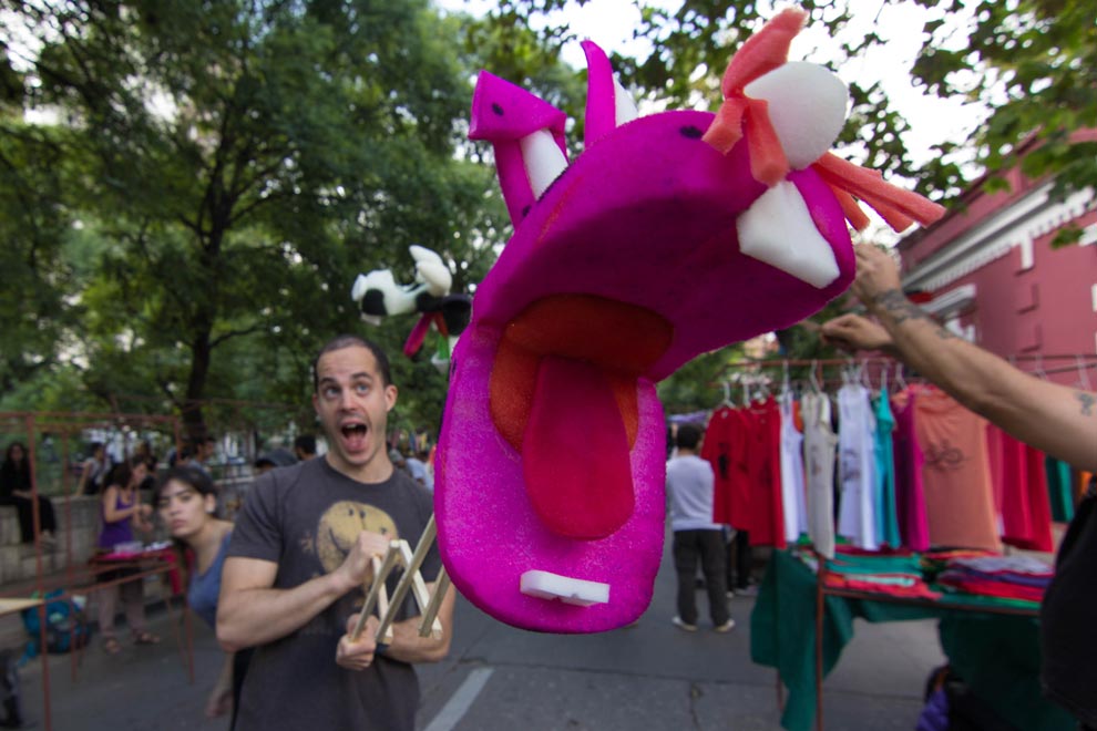 Mihai, fellow Remote from Romania, working a puppet!