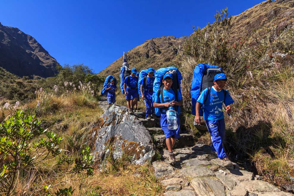 Some of our porters, or "chaskis", who carry the tents, food, gear, etc.