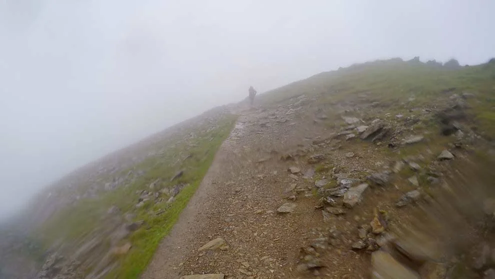 Paige, trying not to get blown over by the fierce winds.