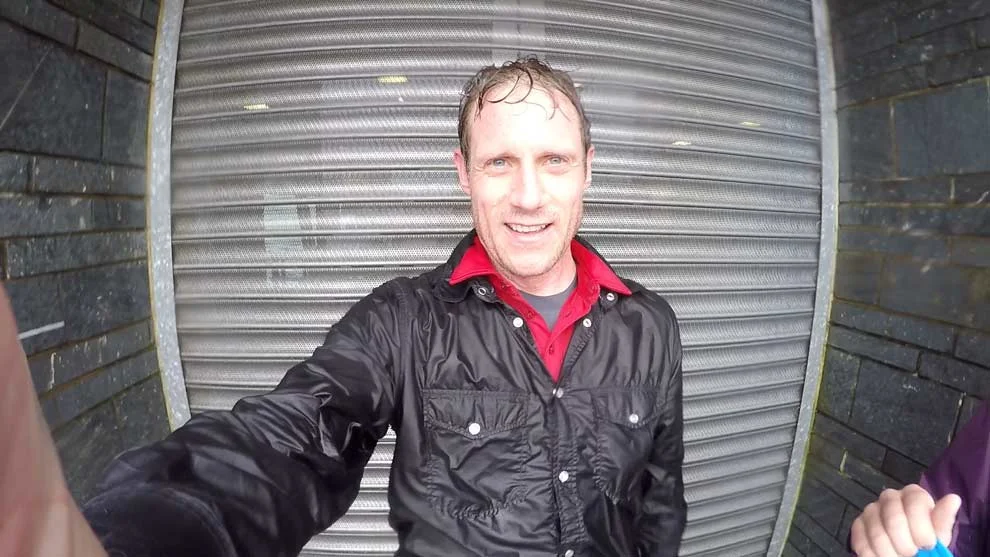 Yup, that's what I was wearing.  At least I had a cold weather Patagonia long sleeve underneath.