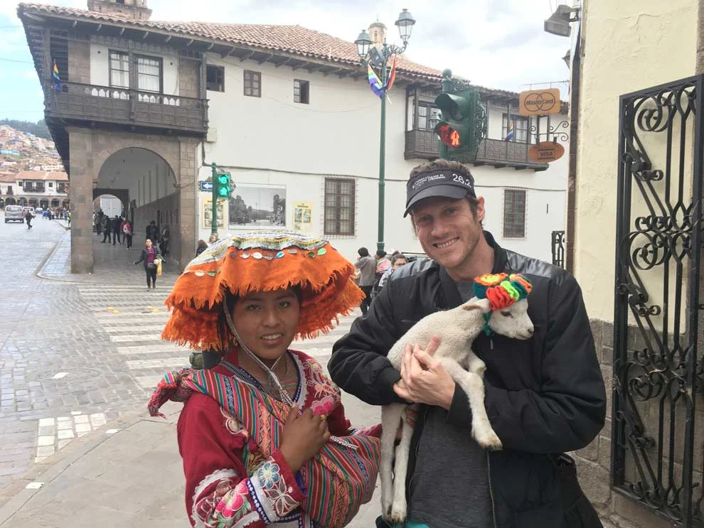 Cusco culture, they love their little lambs and llama and alpaca.