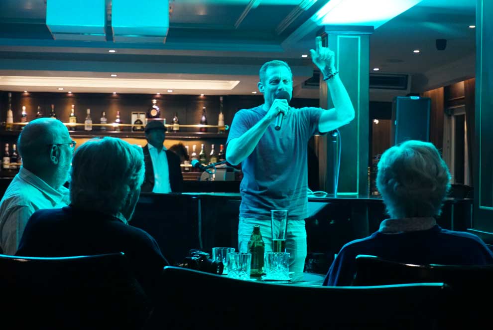Jumped on the mic on the cruise in Halong Bay!