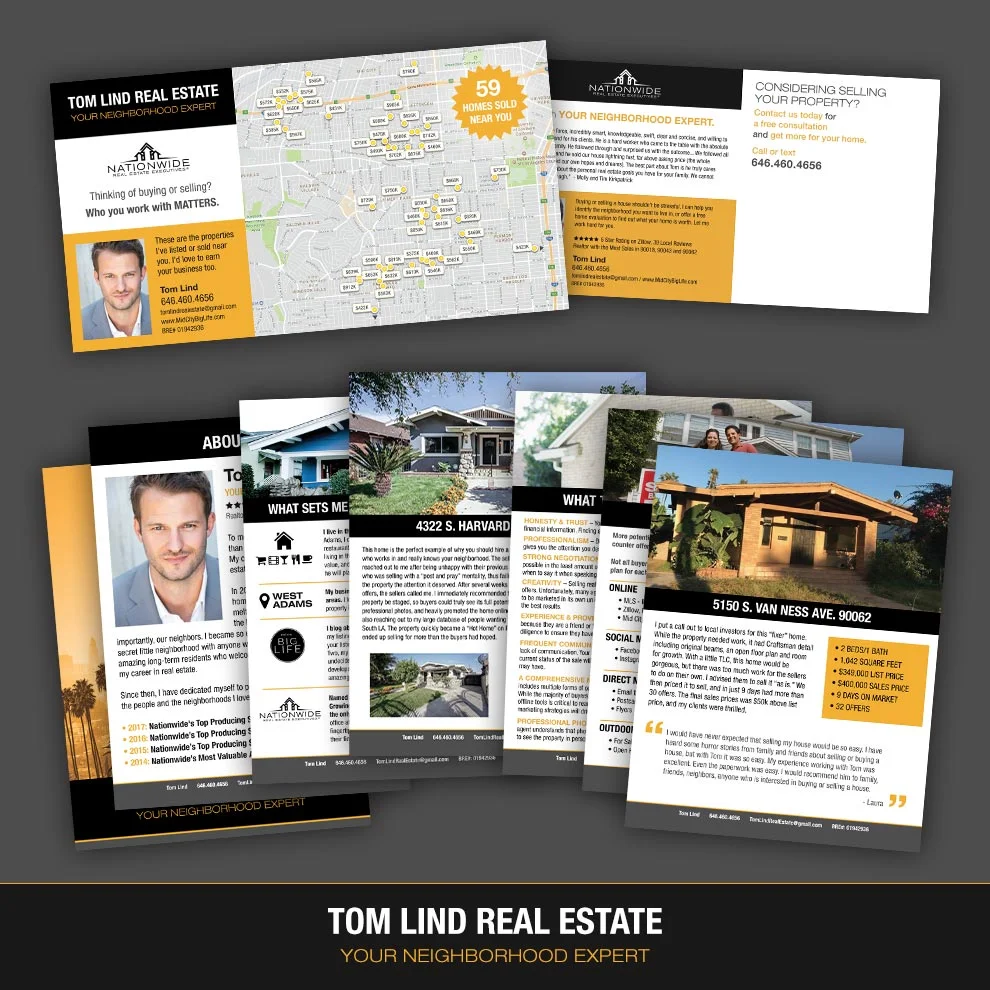 Tom Lind Real Estate - Graphic Designer, Postcard & Seller's Packet - 2017
