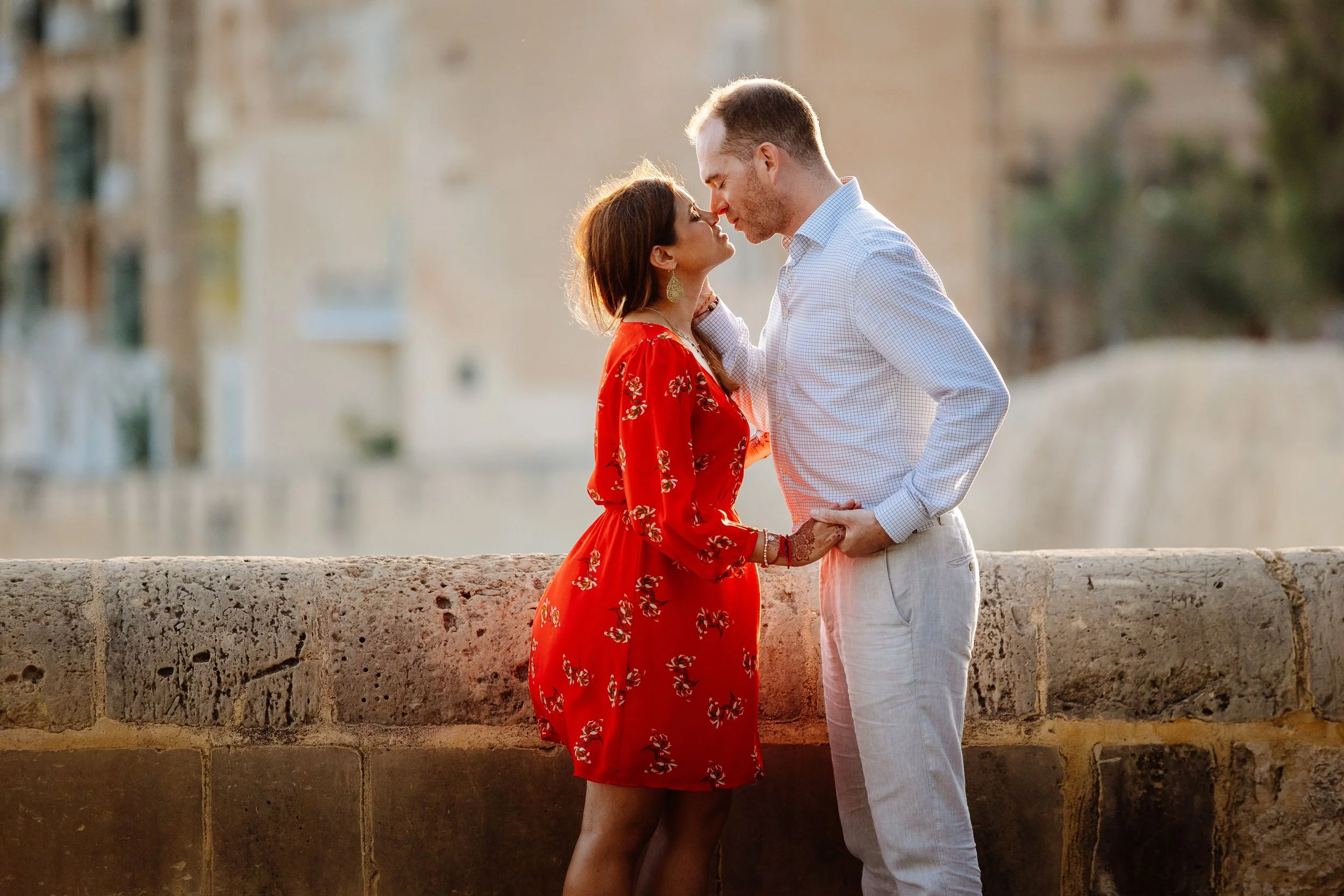 Couple on a pre wedding photo shoot