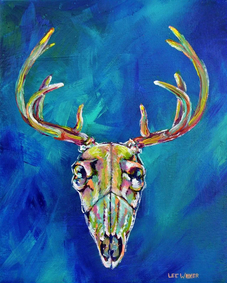 Deer Skull 8x10" Acrylic on Canvas$200.00