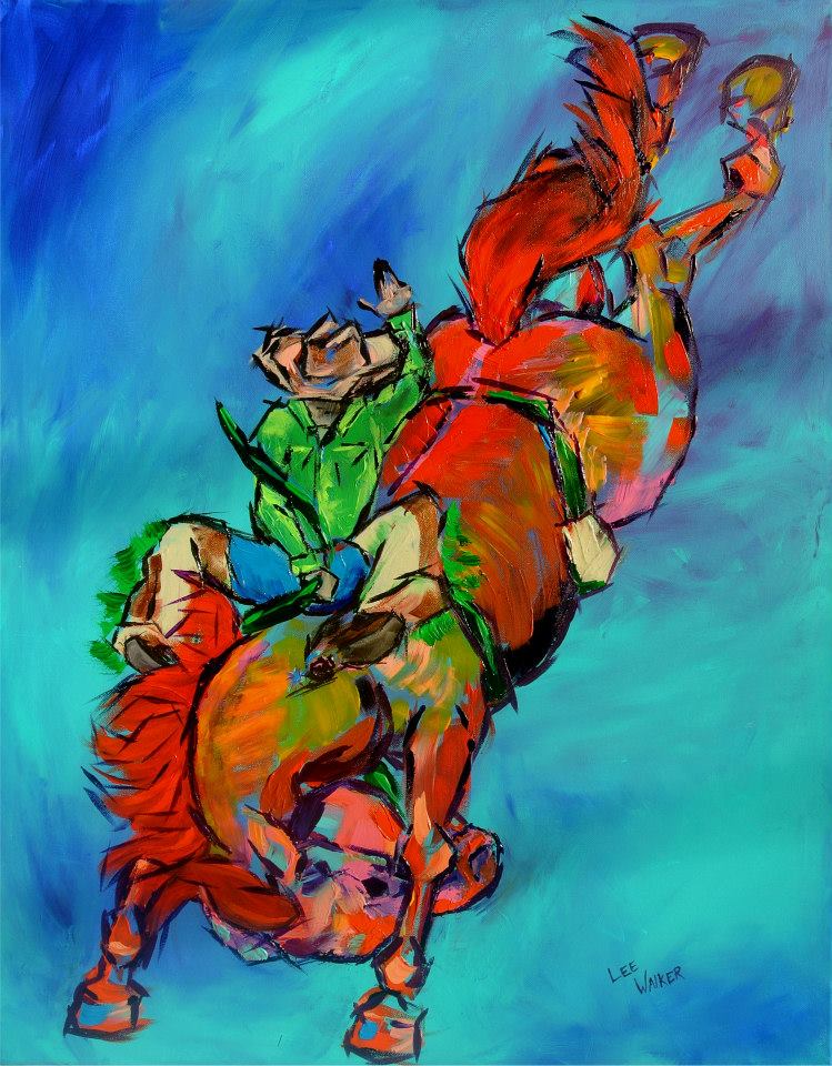 Bronc Buster 37x25" Acrylic on Canvas $2100.00