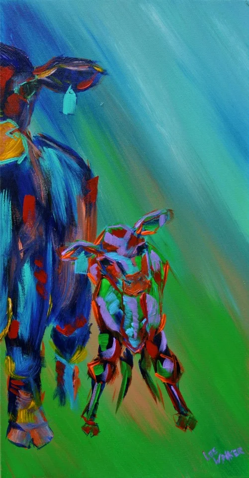 Knobby Knees 12x24" Acrylic on Canvas$500.00