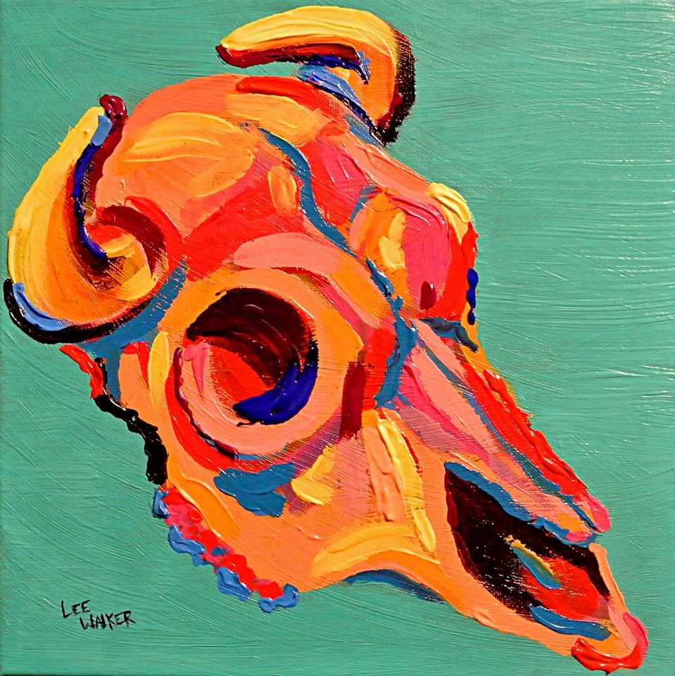 Cow Skull 1: 12x12" Acrylic on CanvasSet $350, $200.00 alone