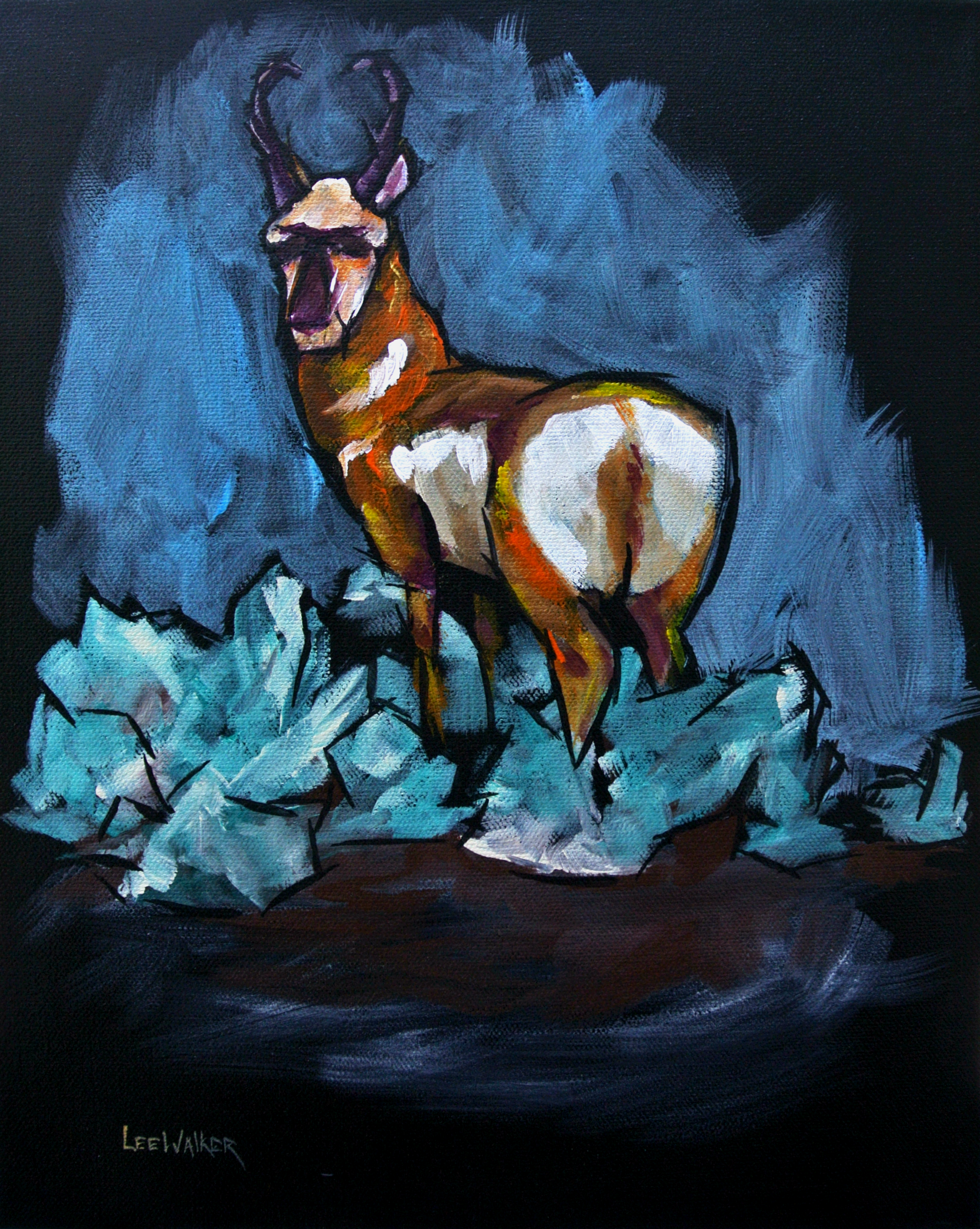 Prong Horn in Sage Brush 8x10" SOLD